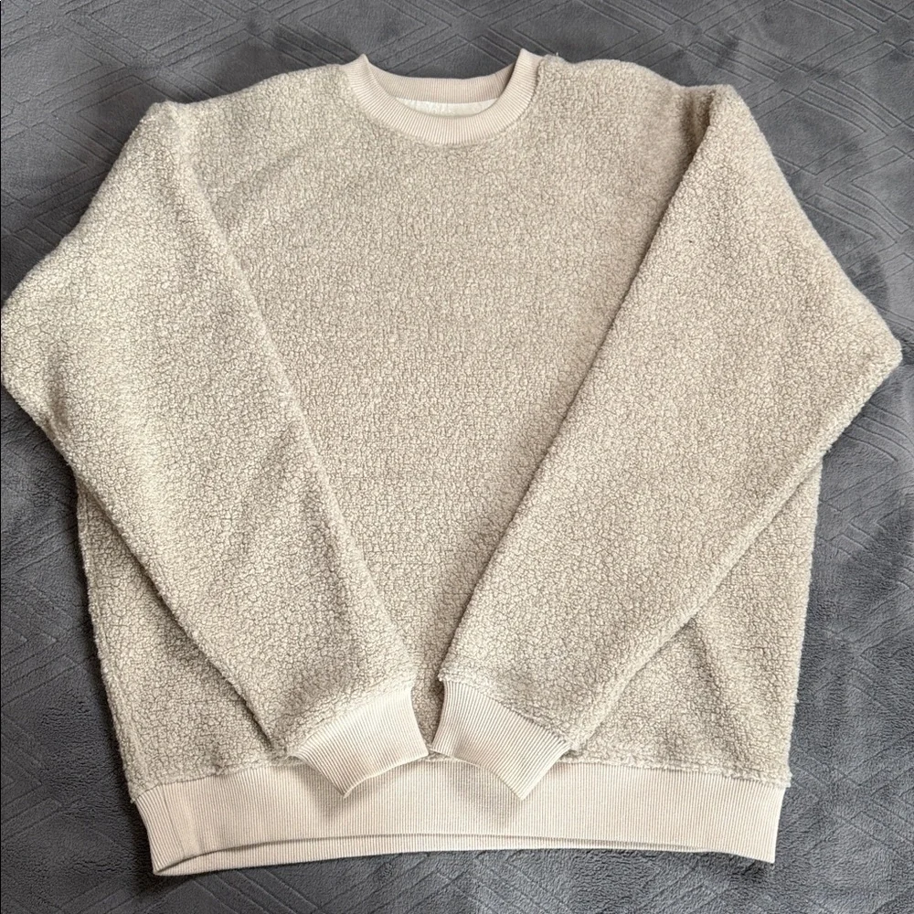 Outdoor Voices Megafleece Oatmeal Wool Crewneck Extra Small